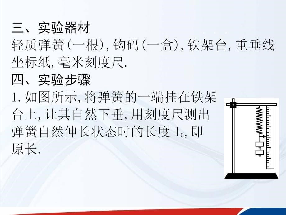 山东省泰安市肥城二中高三物理二轮复习课件第二章力物体的平衡第4课时实验一探究弹力和弹簧伸长的关系_第5页