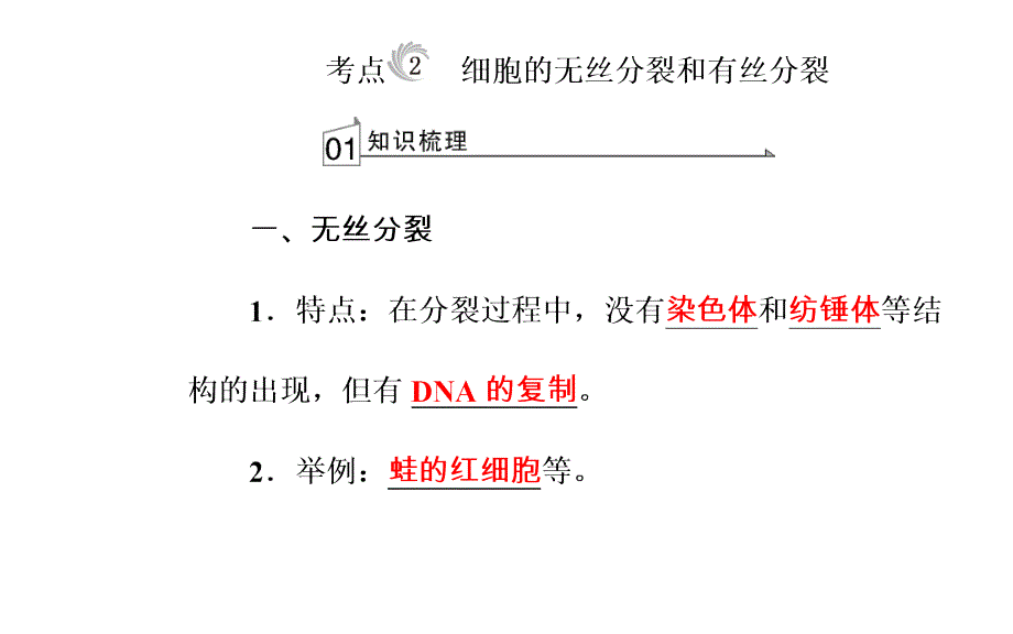 2017-2018年高考生物 专题四 细胞增殖 考点2 细胞的无丝分裂和有丝分裂_第2页