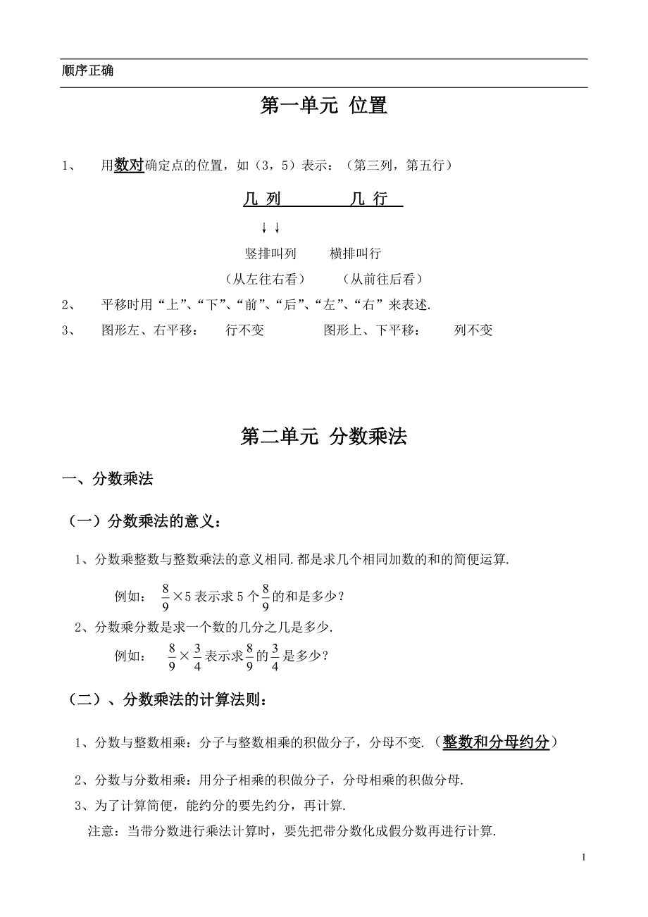 人教版本六上册数学知识点整理(特别详细)_第1页