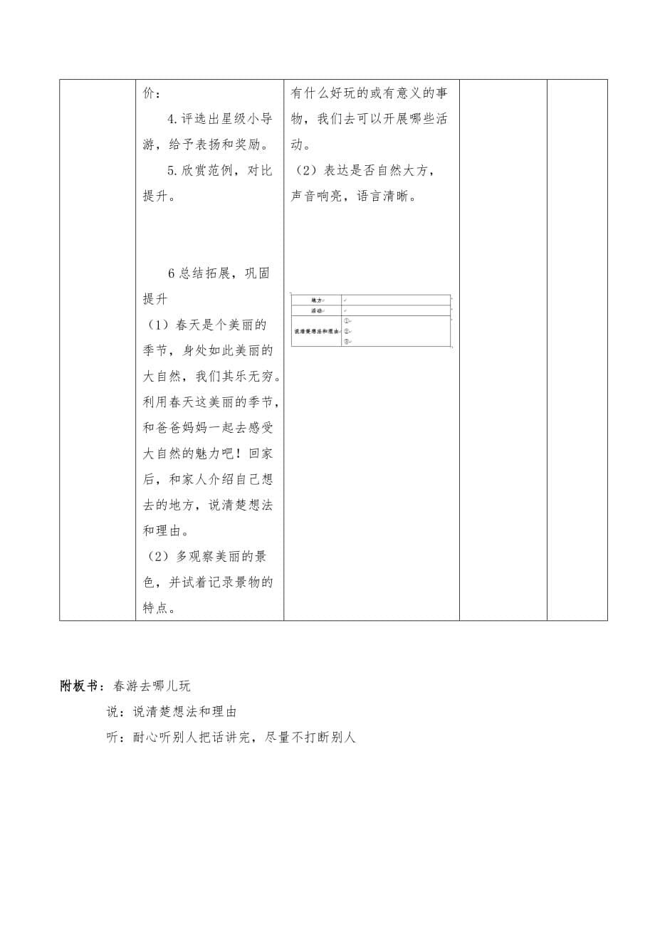 部编版小学语文三年级（下册）《口语交际：春游去哪玩》优秀教案_第5页