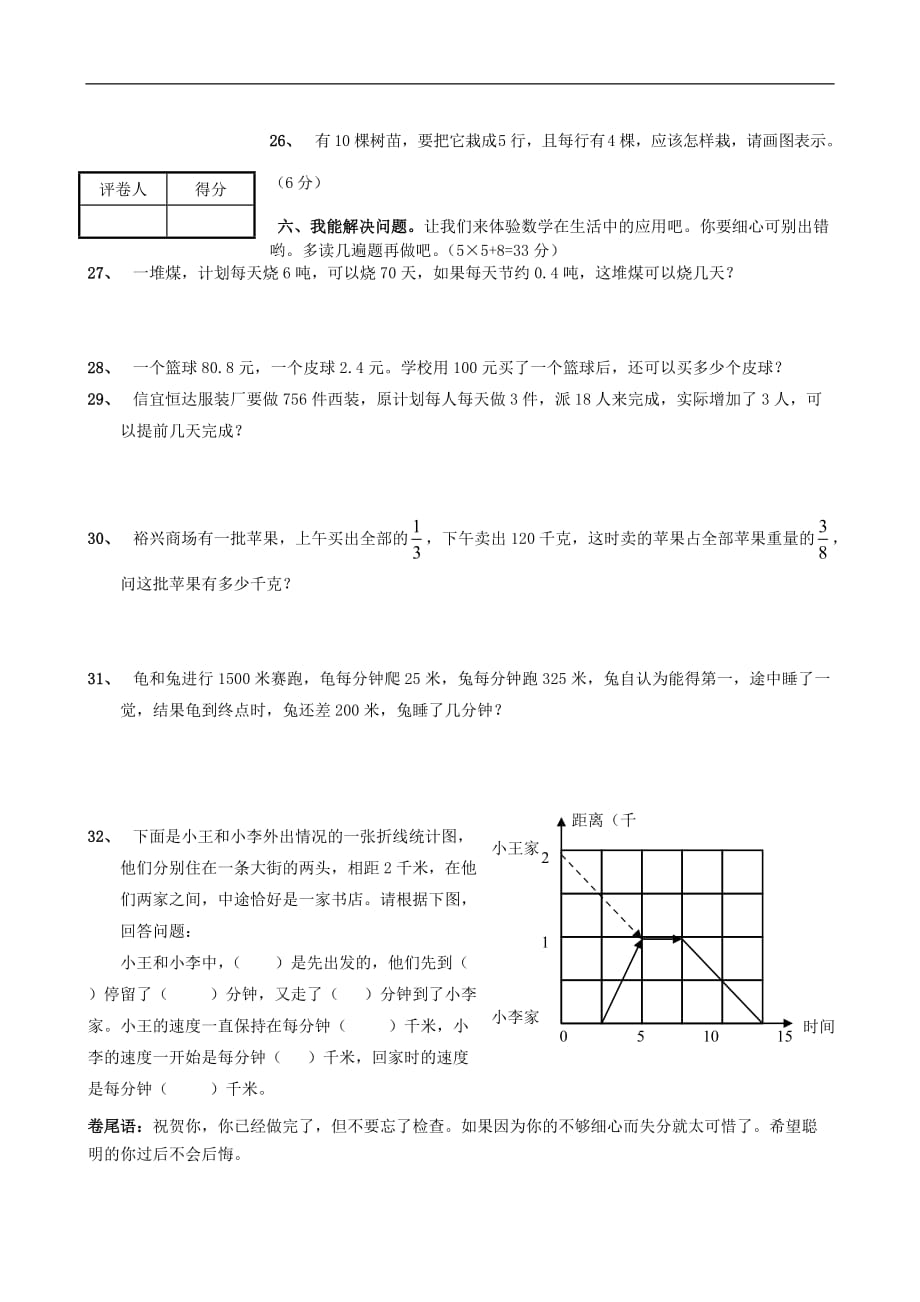 小升初数学毕业模拟测试卷（2）_第3页