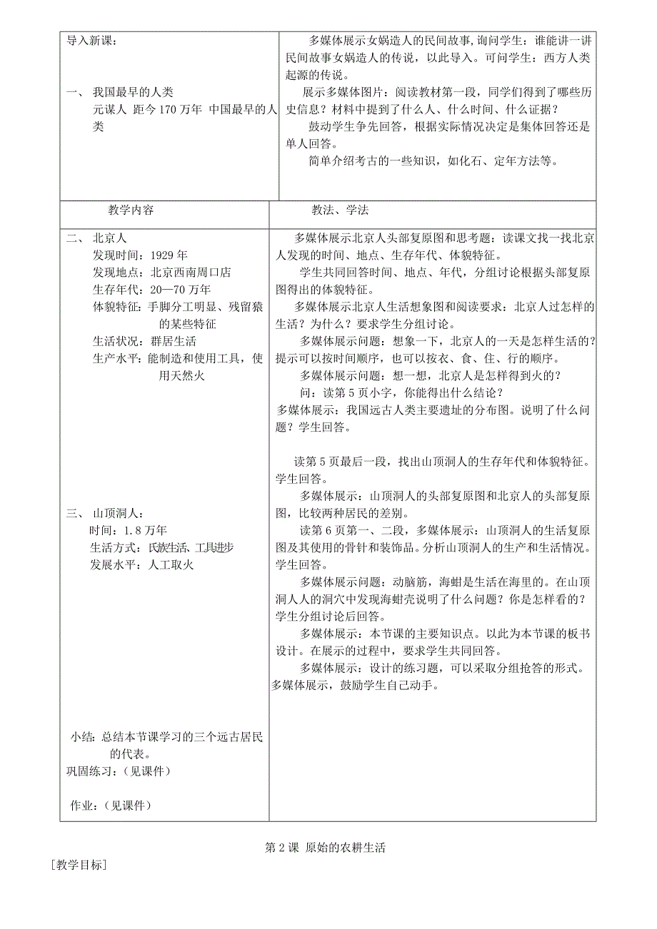 历史上册教案北京师范大学_第2页