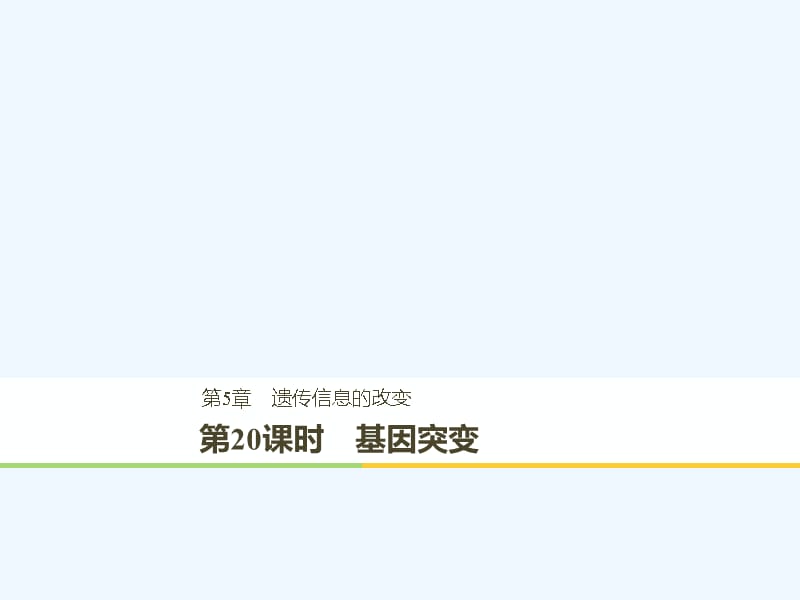 2017-2018学年高中生物 第5章 遗传信息的改变 第20课时 基因突变 北师大版必修2(1)_第1页