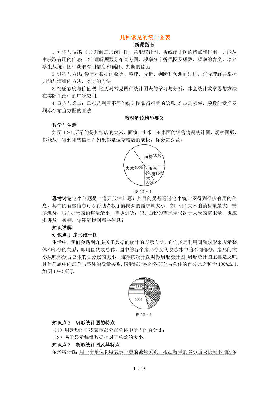 几种常见统计图表教师教学案_第1页