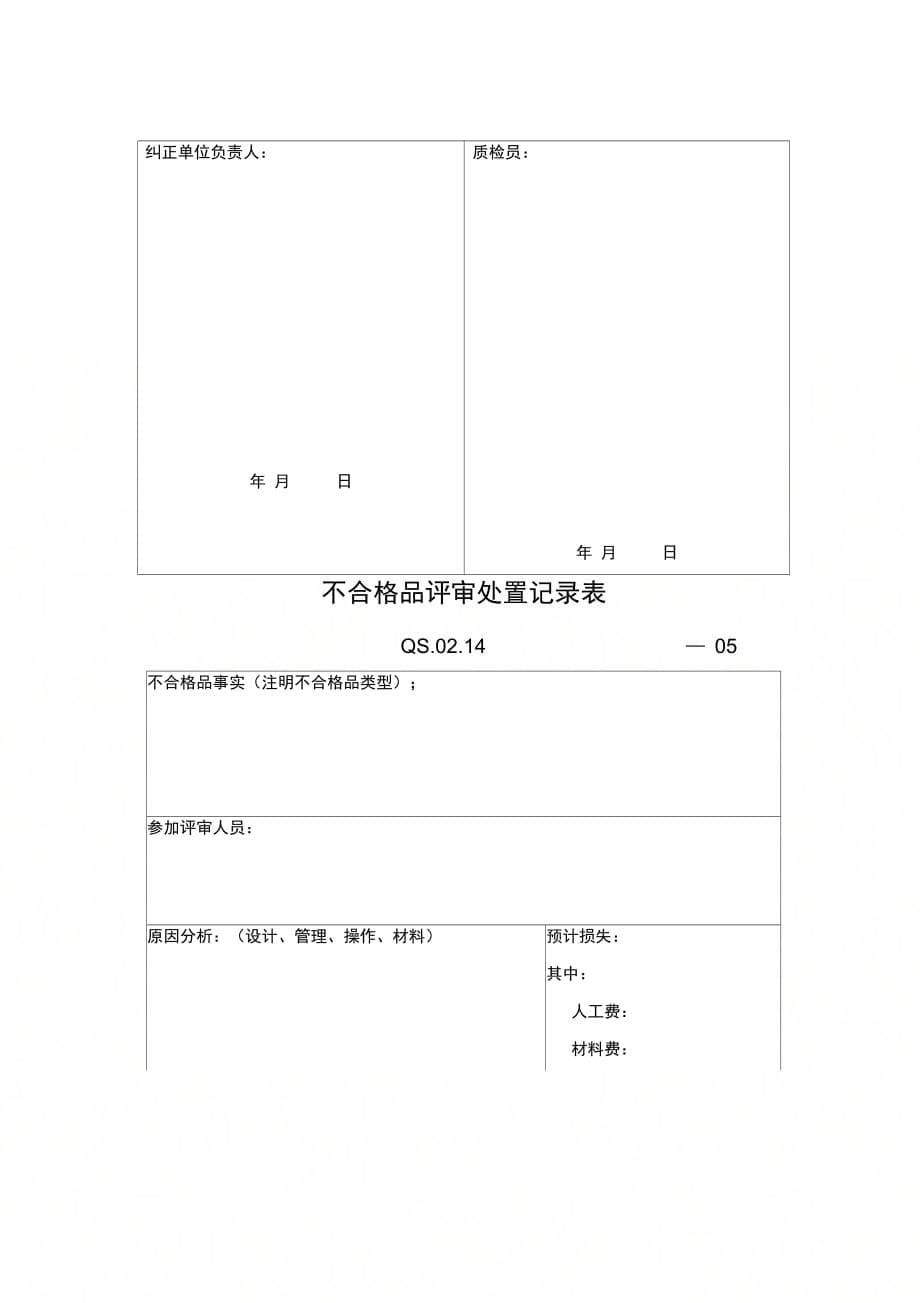 建筑施工企业ISO9000质量改进程序表15_第5页