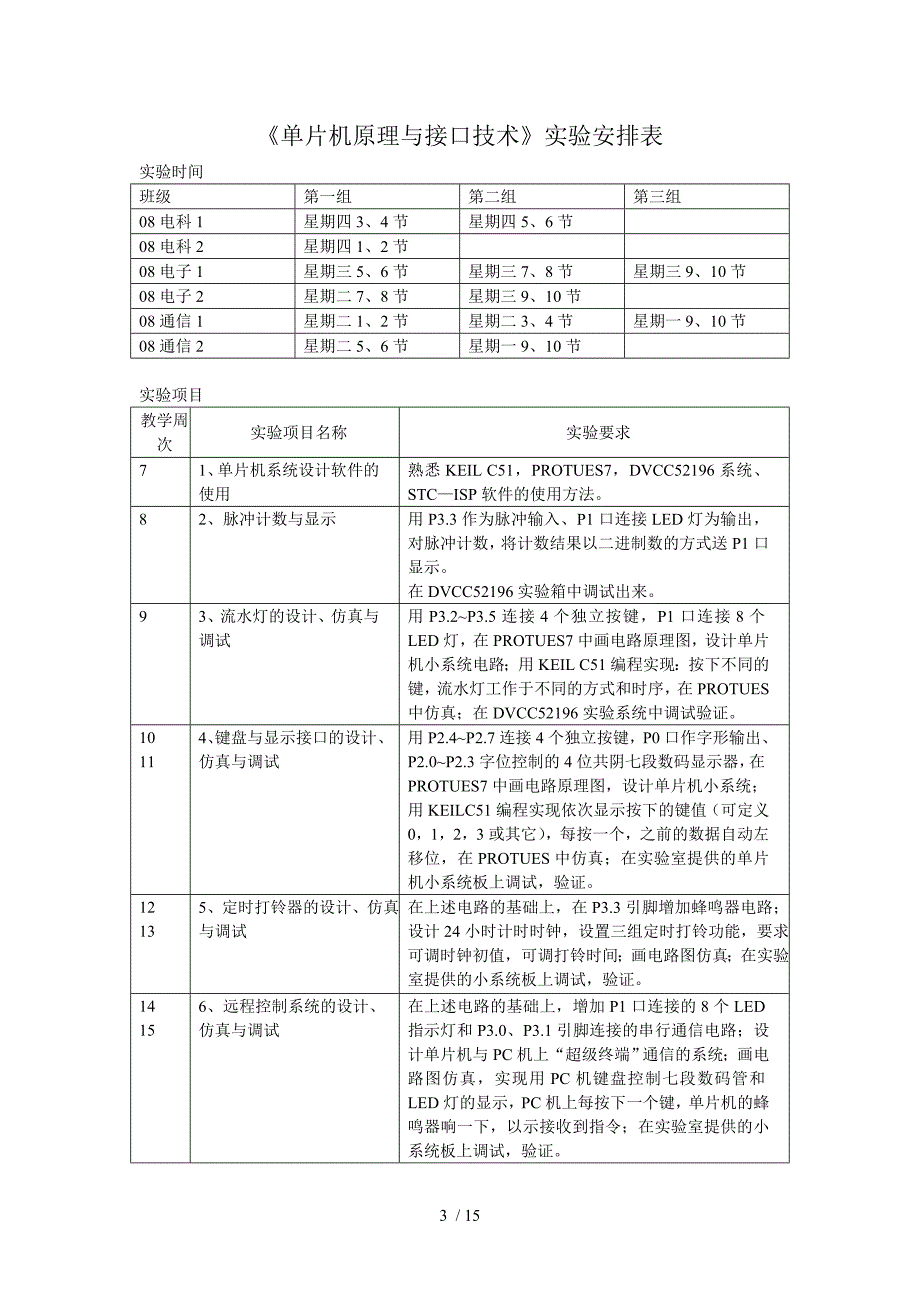 吉首大学—单片机实验教师教学案_第3页