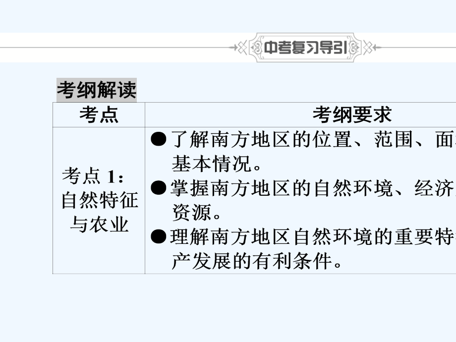 2018中考地理总复习 第1部分 考点突破 第16章 南方地区 新人教版(1)_第2页