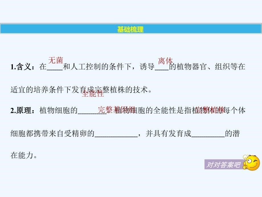 2017-2018学年高中生物 第一章 无菌操作技术实践 第3课时 植物组织培养技术同步备课 苏教版选修1(1)_第5页