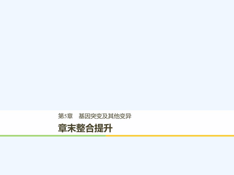 2017-2018学年高中生物 第五章 基因突变及其他变异章末整合提升 新人教版必修2(1)_第1页