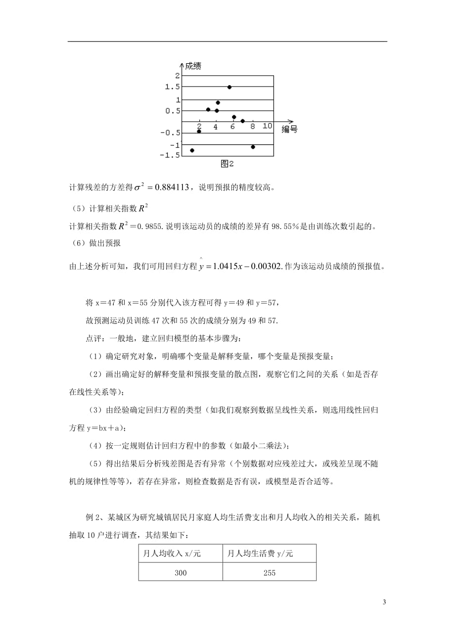 高中数学一统计案例回归模型的残差分析拓展资料素材北京师范大学版选修_第3页