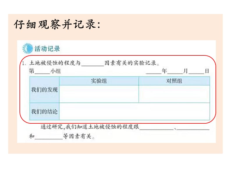 小学科学教科版五年级上册3-6《探索土地被侵蚀的因素》课件PPT_第4页