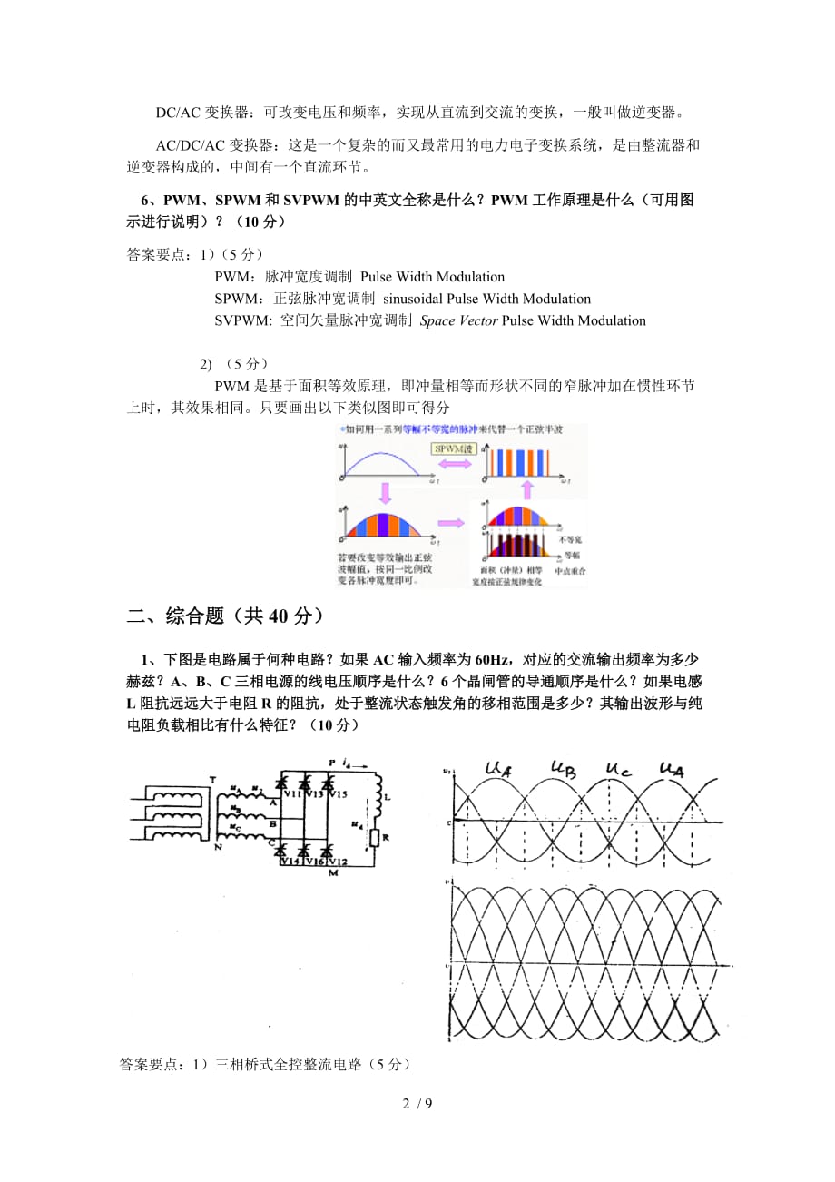 湖南工业大学电力电子学考试测验(AB卷)附标准答案要点_第2页