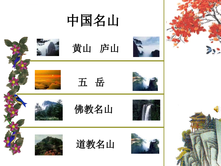 旅游地理--中国名山(全面)课件_第1页