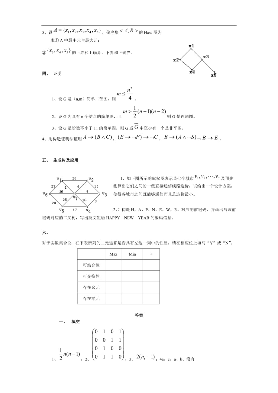 离散数学试卷七试题与附标准答案_第3页