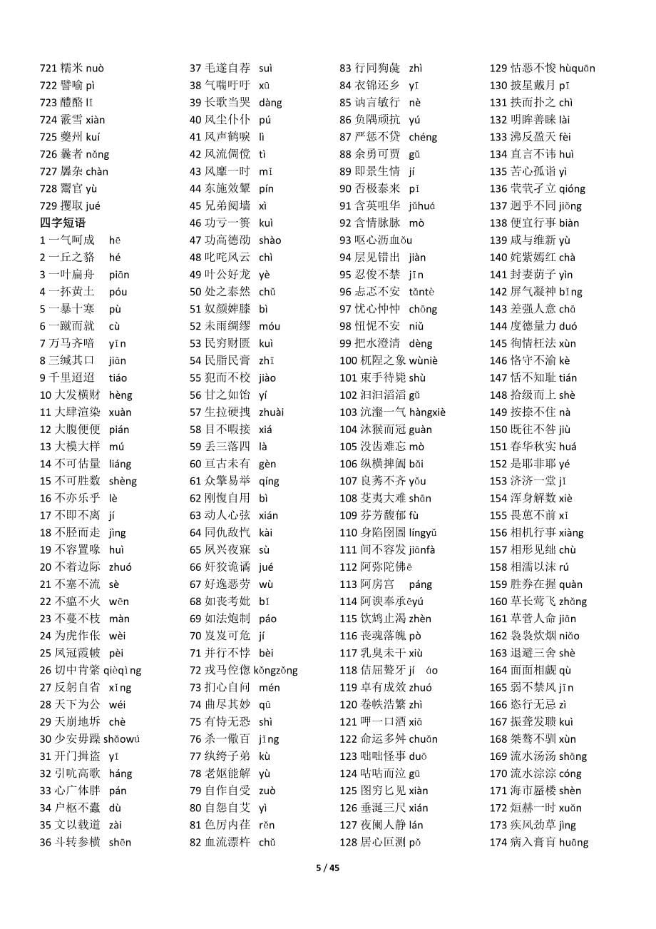 高考语文二轮作业语言知识及题型总结_第5页