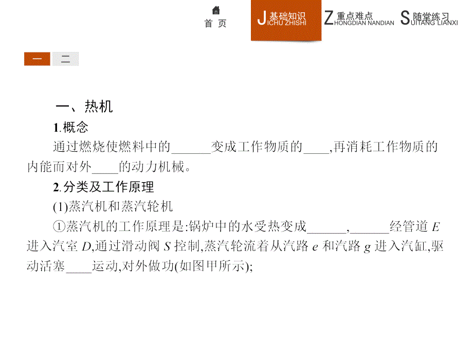 高二物理人教选修12课件2.32.4热机的工作原理热力学第二定律_第3页