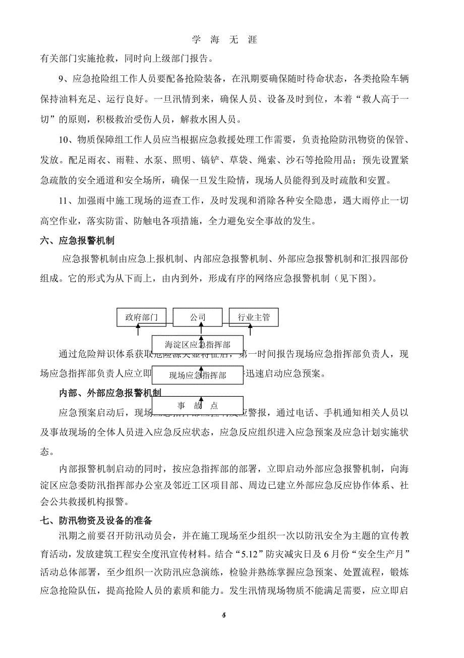 施工现场防汛应急预案(附值班表)（2020年7月整理）.pdf_第5页