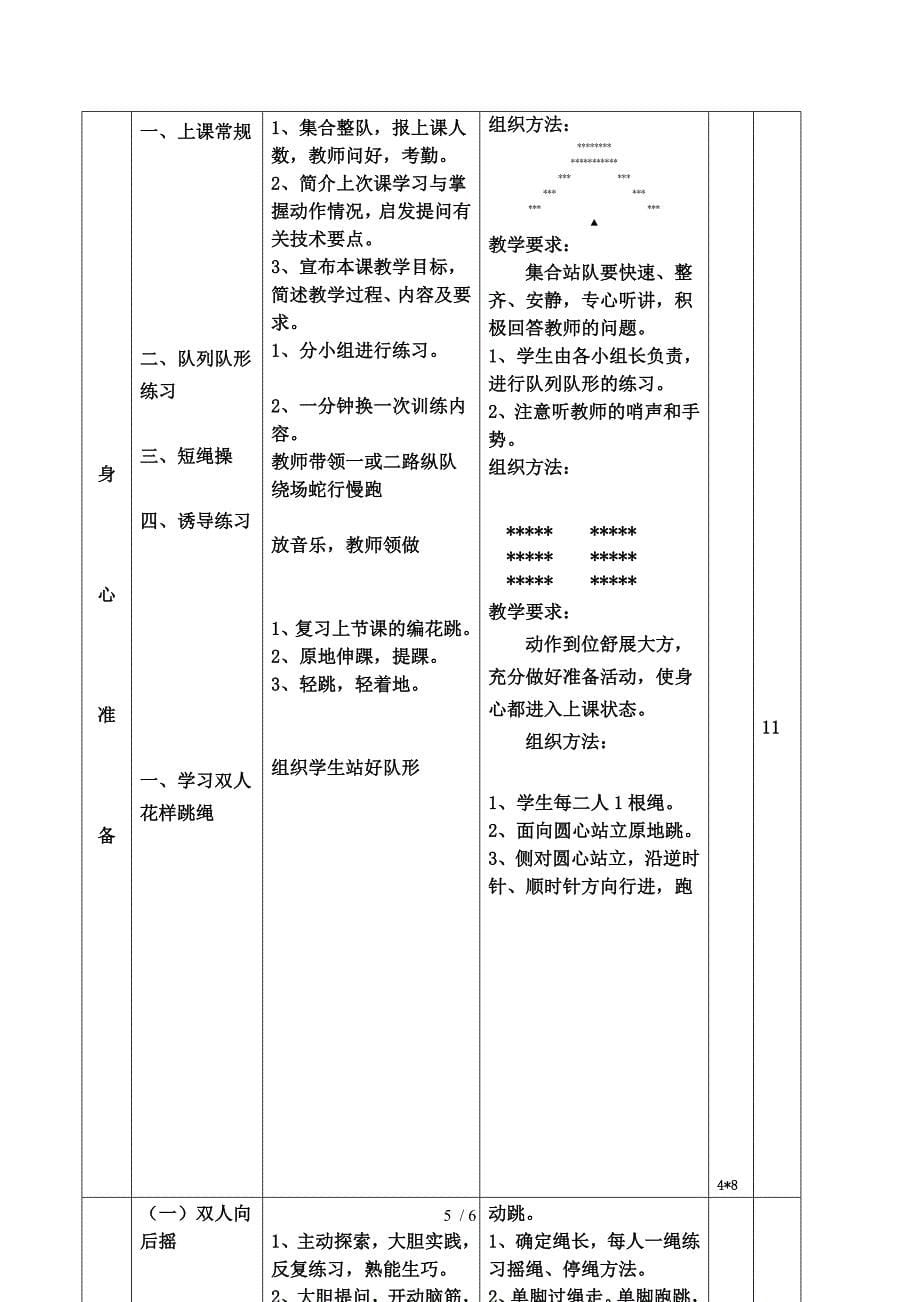 跳绳活动教师教学案_第5页