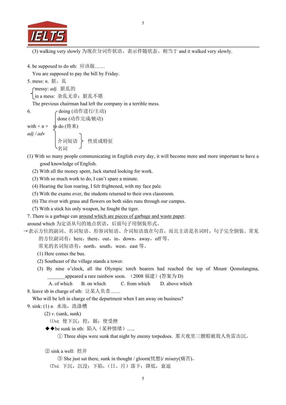 牛津全国高中英语模块一语言点_第5页