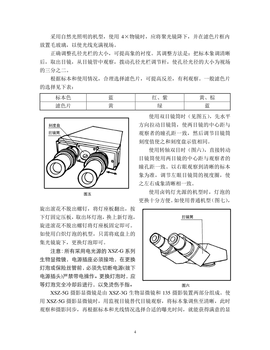 XSZ-G显微镜说明书正文（2020年7月整理）.pdf_第4页