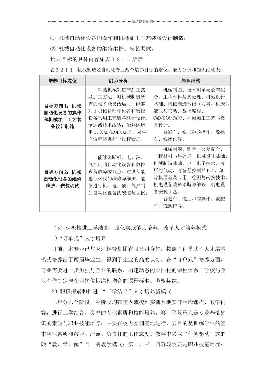 机械制造与自动化专业及专业群建设方案(1)精编版_第5页