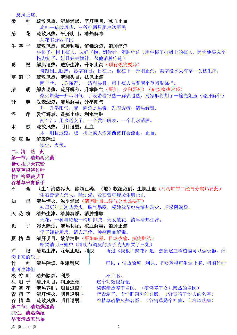 《中药学专业知识二》中药功效总结完整版（2020年7月整理）.pdf_第2页