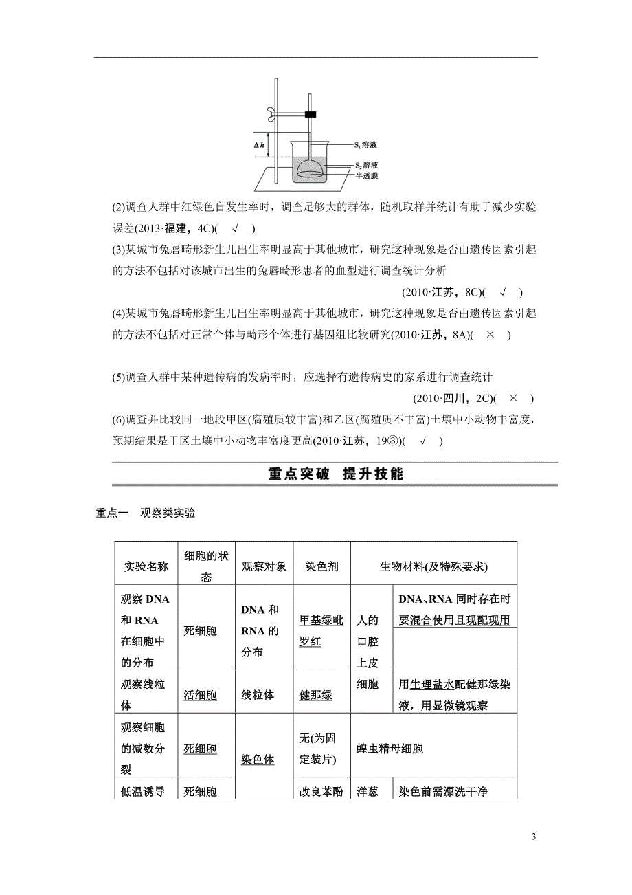 高考生物二轮复习考前三个一部分一部分专题七教材基础实验教师教学案_第3页