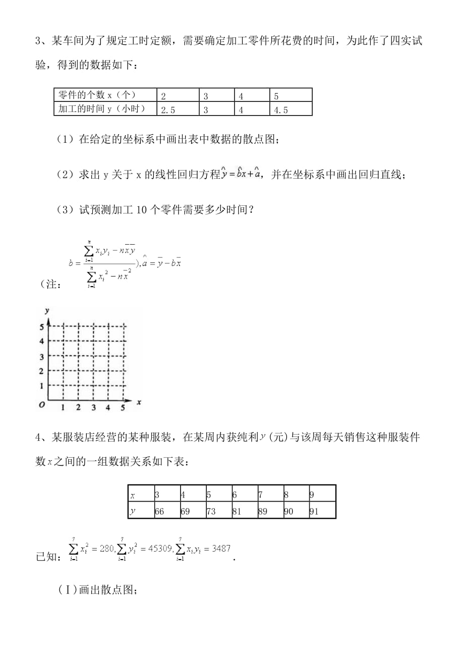 线性回归方程全国高考题_第2页