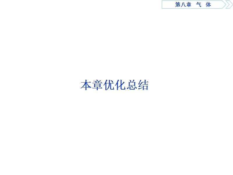 高中同步导学案物理人教选修33课件第八章气体本章优化总结_第1页