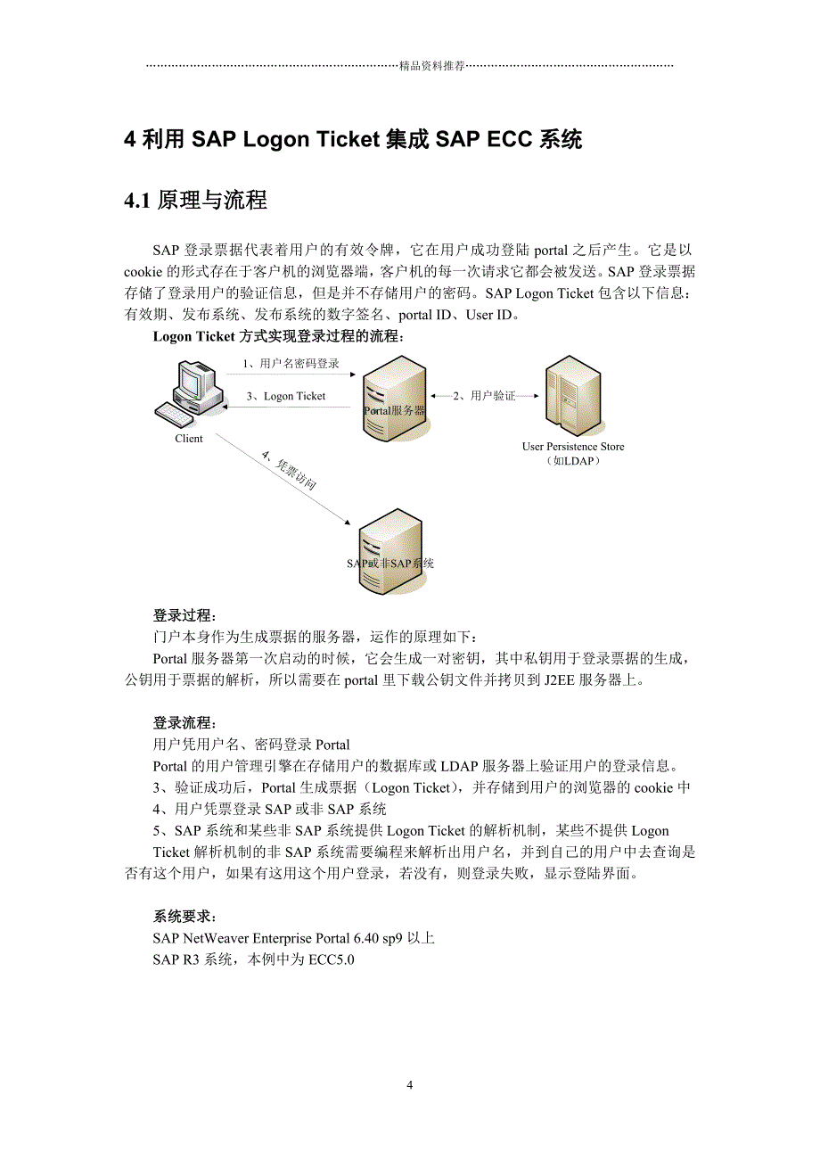 基于SAP NetWeaver EP的单点登录(SSO)精编版_第4页