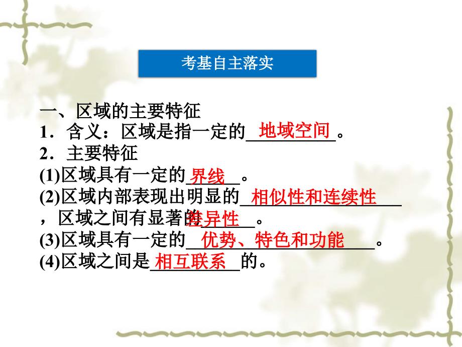 【优化】2012届高考地理一轮复习 第十一单元第35讲　区域的基本含义、区域的发展阶段课件 湘教版_第3页