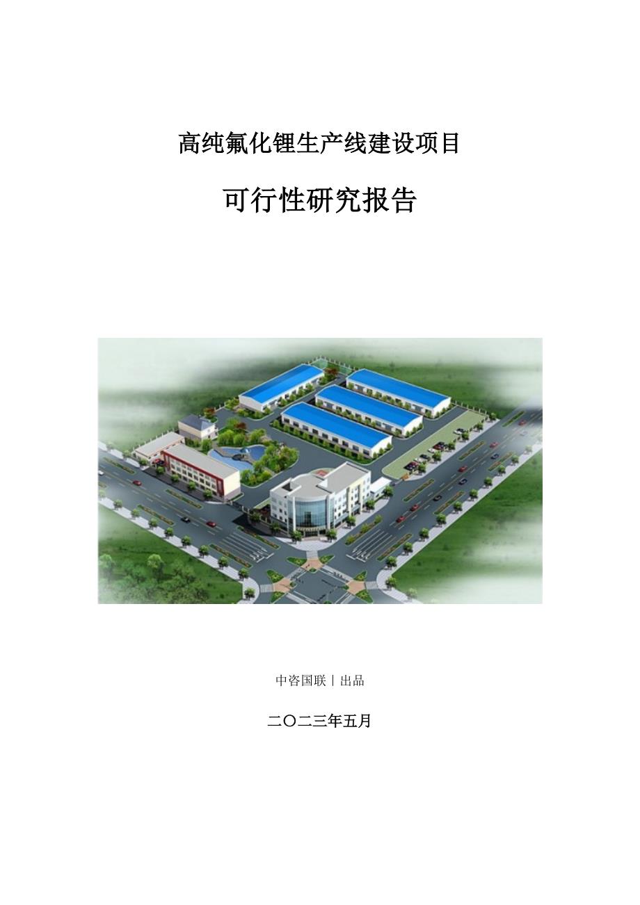 高纯氟化锂生产建设项目可行性研究报告_第1页