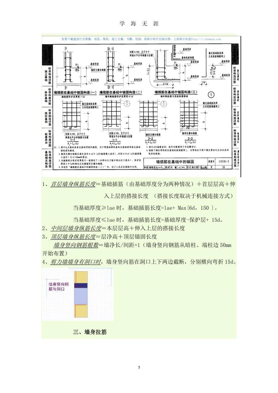 11G101剪力墙钢筋计算方法（2020年7月整理）.pdf_第5页