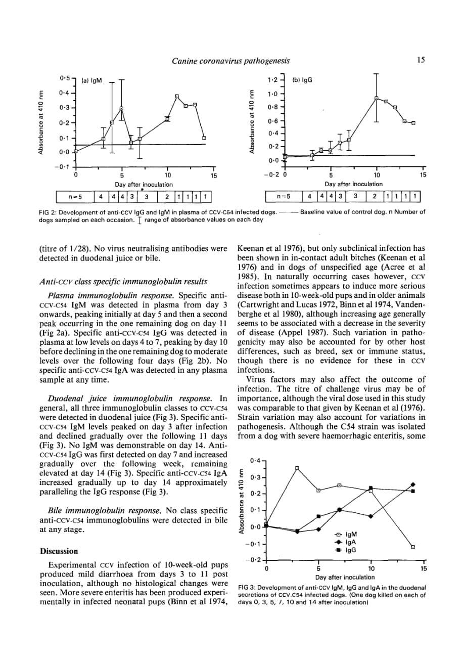 1991 Canine coronavirus infection in the dog following oronasal inoculation_第5页