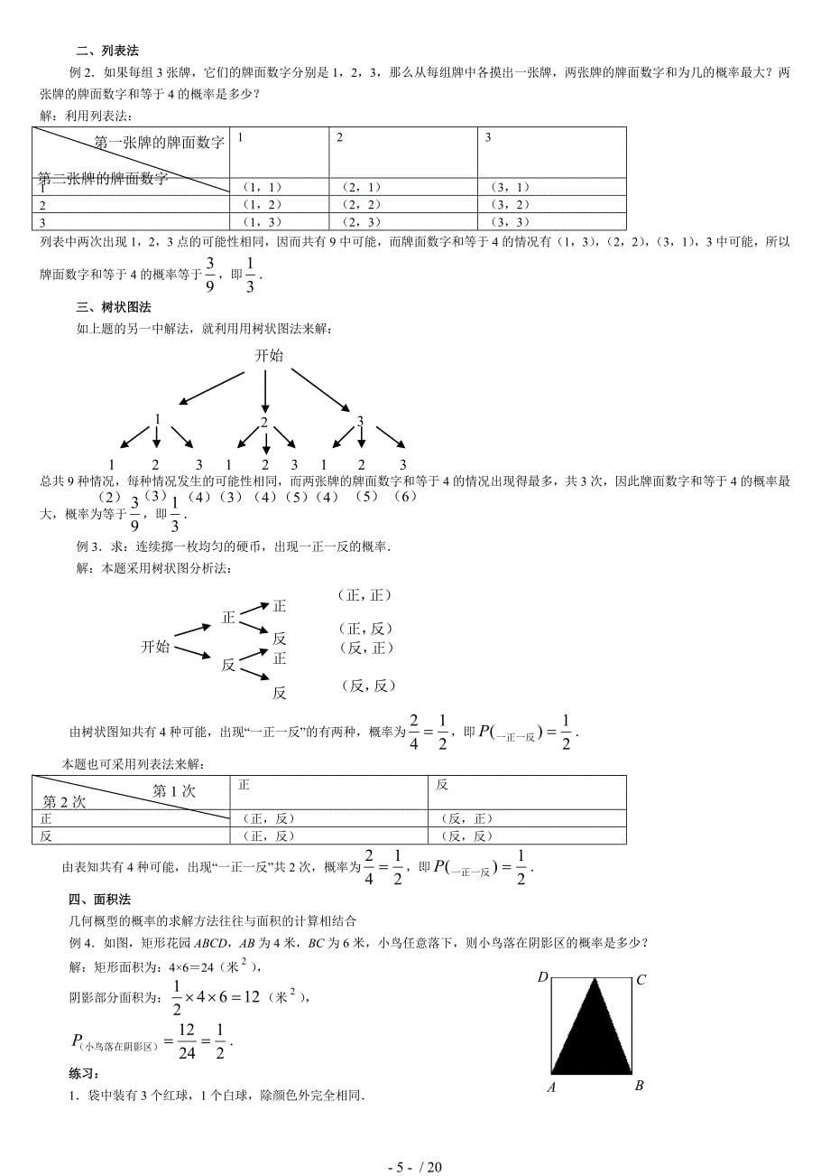 重点全国高中理科数学解题方法篇(概率)_第5页