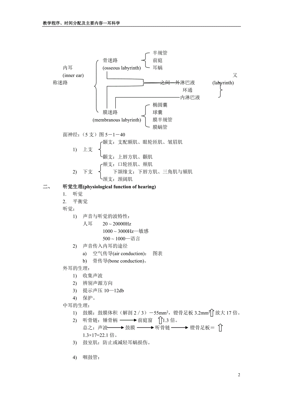 耳科学教师教学案_第2页