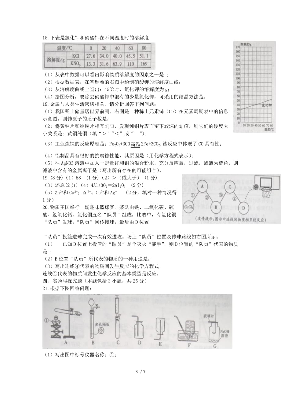 江西历年中考化学测验_第3页