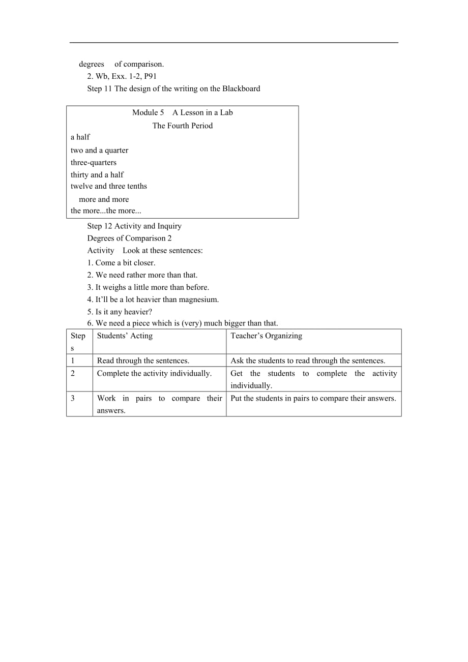 高中英语课标外研版必修1教案（Module 5 4th period）_第3页