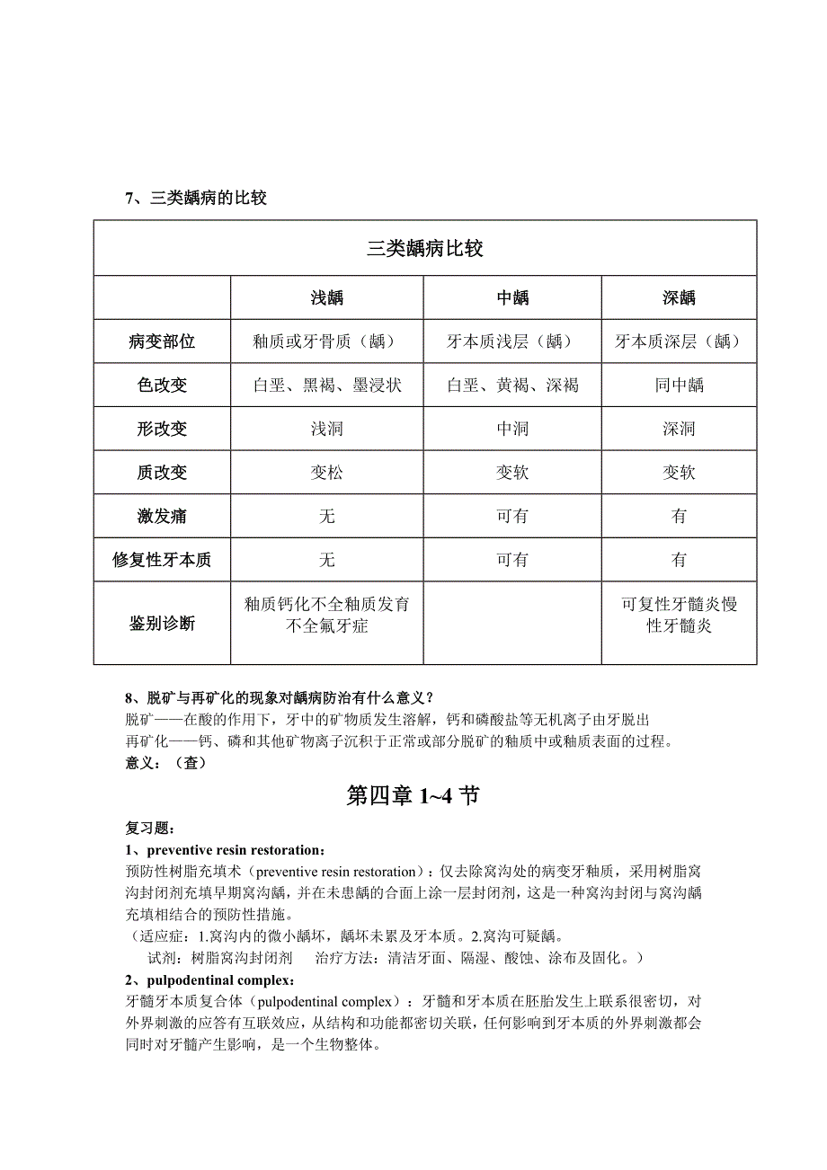 牙体牙髓考试大题加课及作业题_第4页