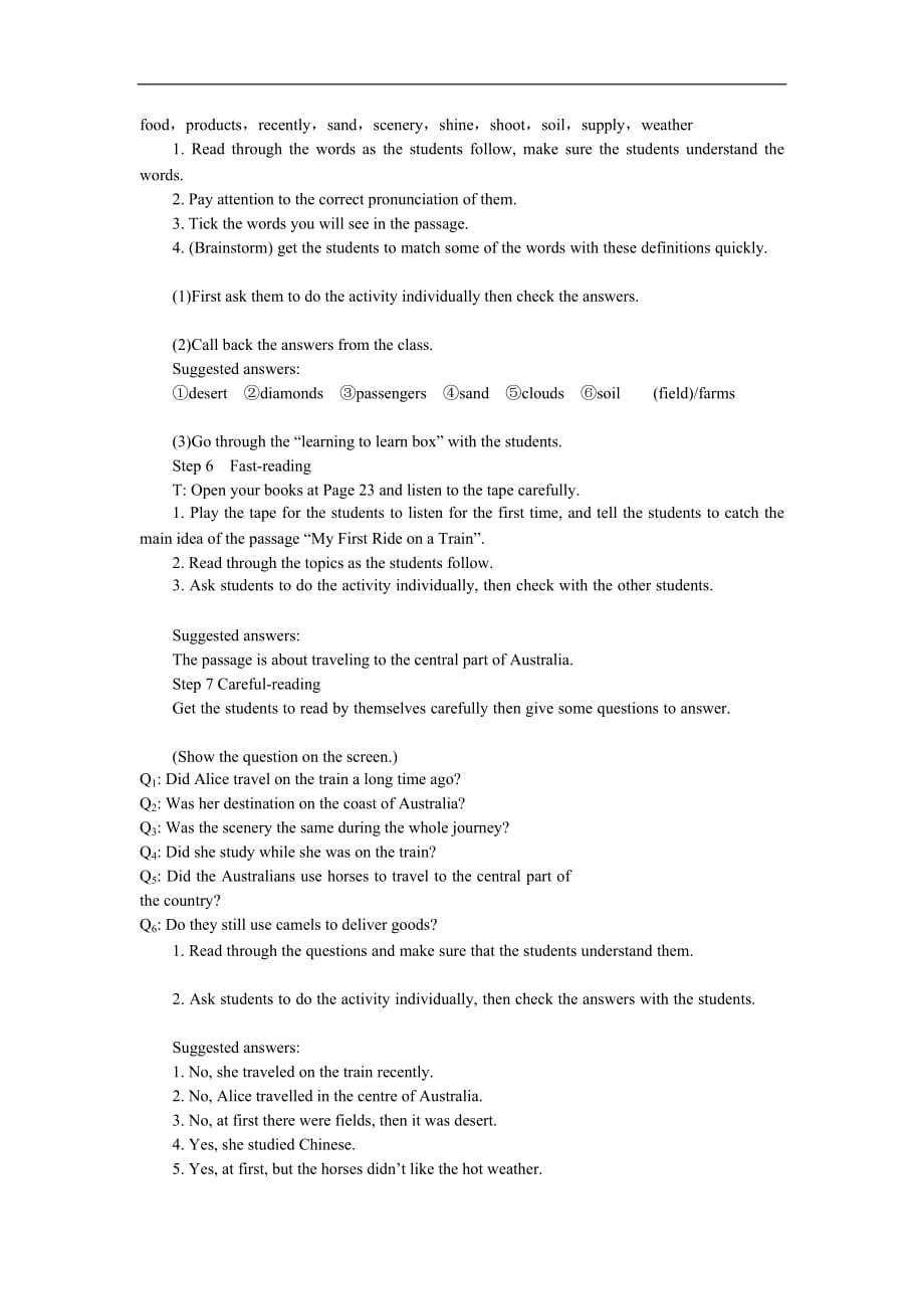 高中英语课标外研版必修1教案（Module 3 2nd period）_第3页