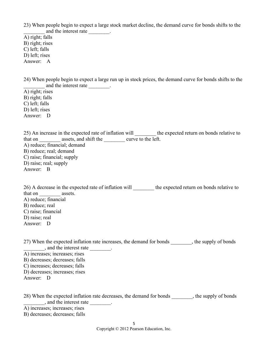 金融测验考试题西南财经大学天府学院_第5页