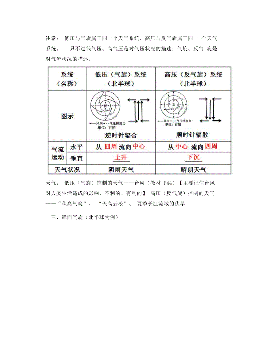 高中地理《常见天气系统》知识点_第3页