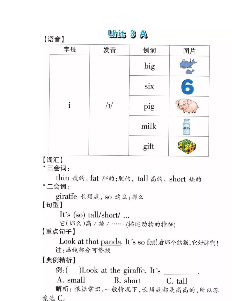 人教版PEP三年级英语下全册朗读+视频精讲+知识点汇编_第3页