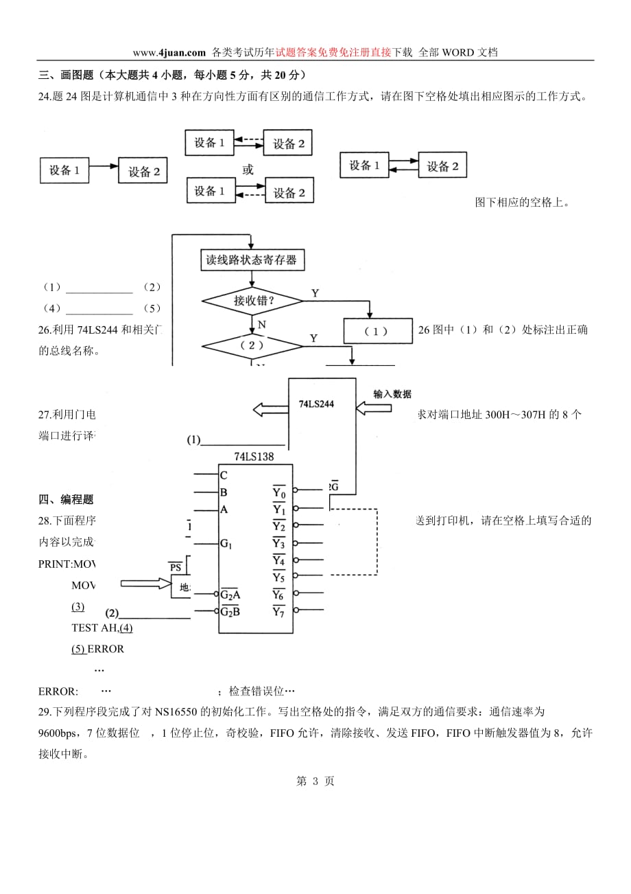 计算机通信接口考试_第3页