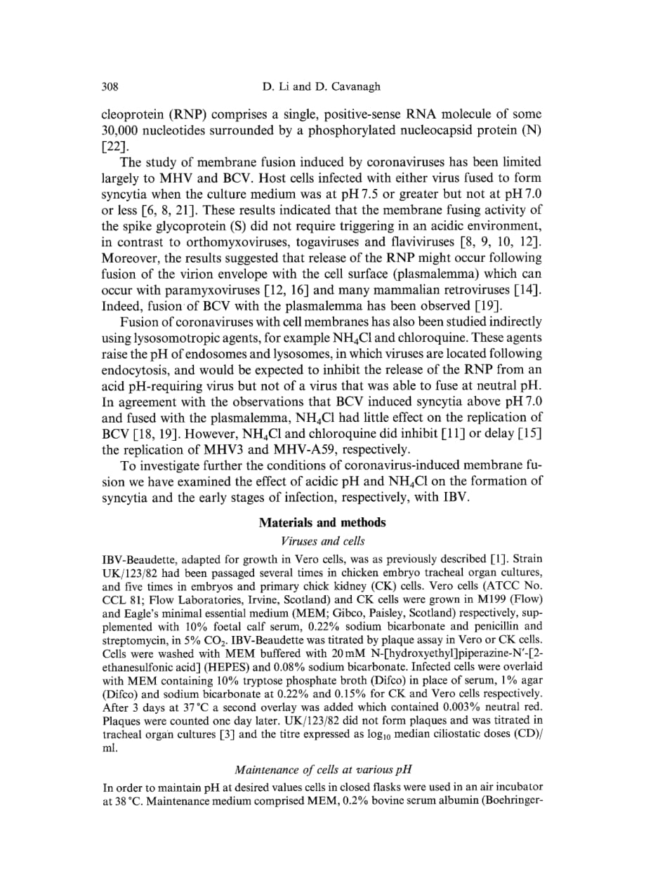1992 Coronavirus IBV-induced membrane fusion occurs at near-neutral pH_第2页