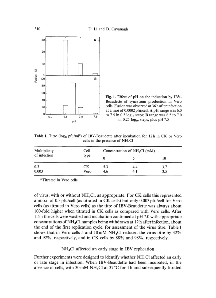 1992 Coronavirus IBV-induced membrane fusion occurs at near-neutral pH_第4页