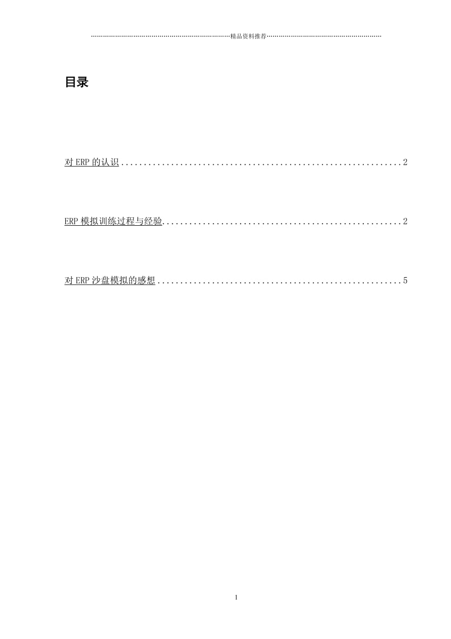 ERP模拟沙盘报告精编版_第1页