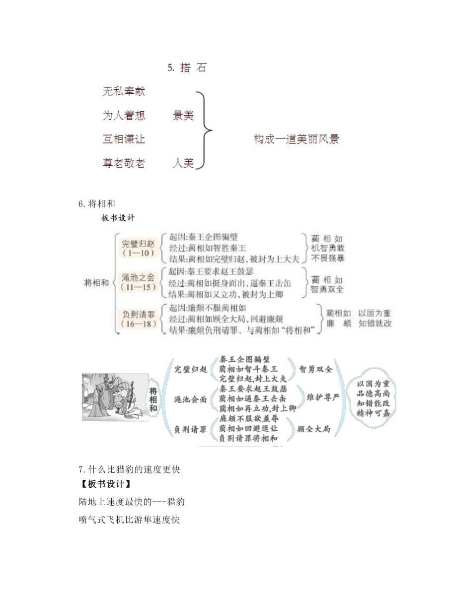 部编版五年级语文上全册课文板书设计_第5页