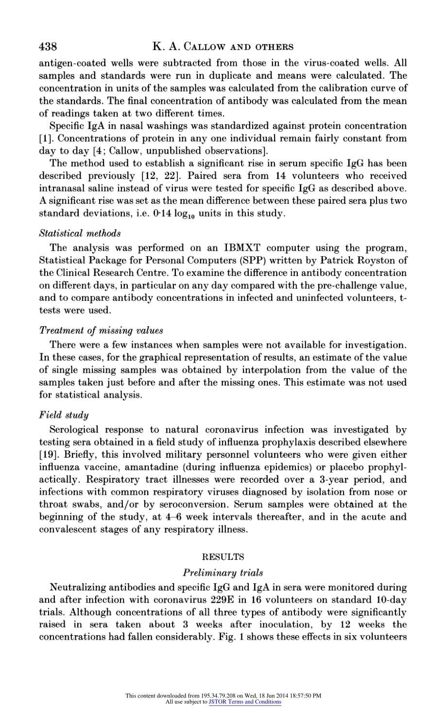 1990 The Time Course of the Immune Response to Experimental Coronavirus Infection of Man_第5页