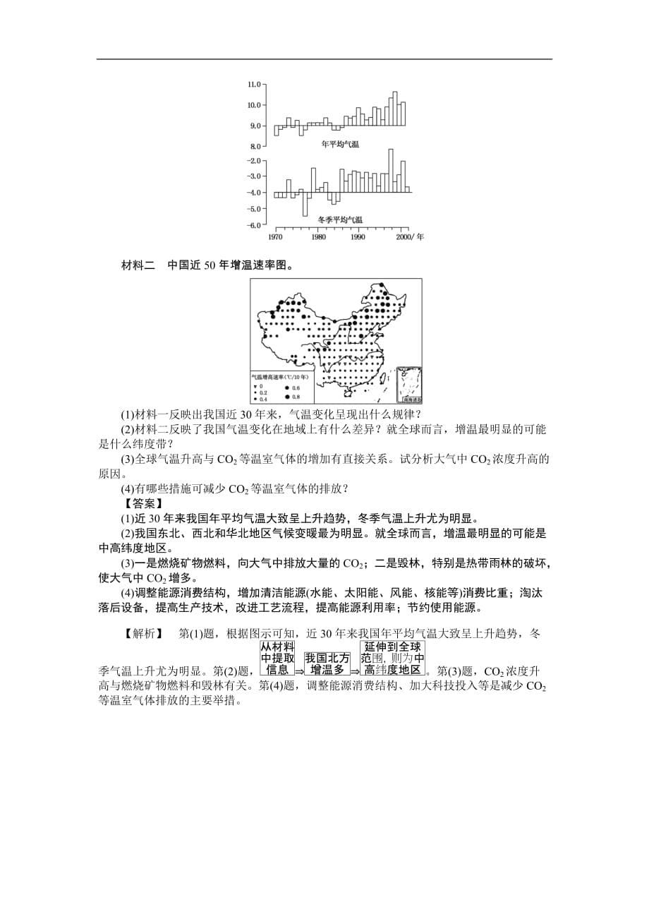 高三人教版地理作业：课时训练8 全球气候变化（Word版含解析）_第5页